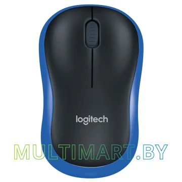 Мышь Logitech M185 (черный/синий)